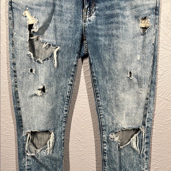Denim & Supply Ralph Lauren Distressed Skinny Boyfriend Blue Jeans Size 26 - Picture 4 of 12